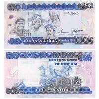 (,) Банкнота Нигерия 2001 год 50 найра "Люди"   UNC